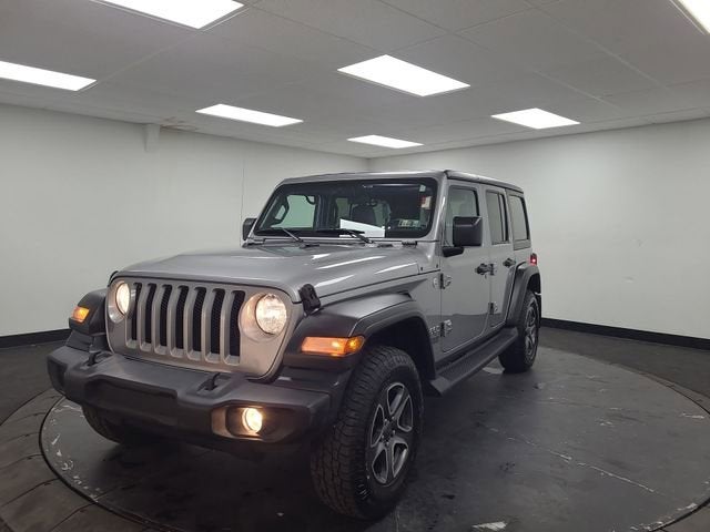 2021 Jeep Wrangler Unlimited Sport S in Gray — front three-quarter view