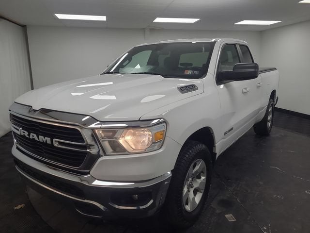 2021 RAM 1500 Big Horn in White — front three-quarter view