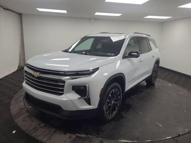 2026 Chevrolet Traverse LT in Polar White Tricoat — front three-quarter view