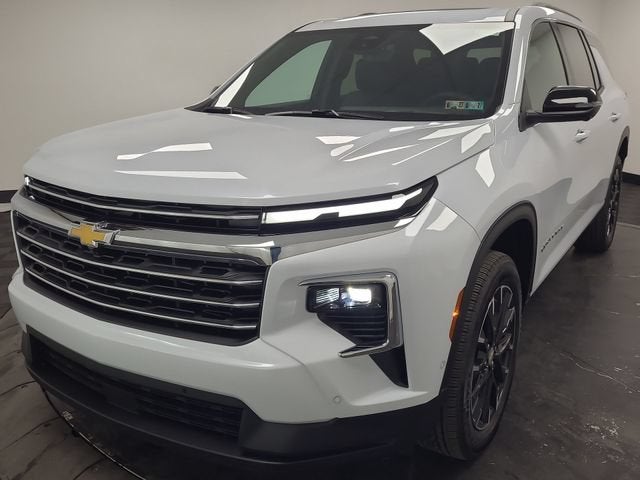 2026 Chevrolet Traverse LT in Polar White Tricoat — front three-quarter view