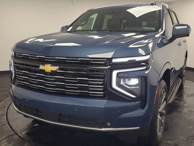 2026 Chevrolet Tahoe High Country in Lakeshore Blue Metallic — front three-quarter view