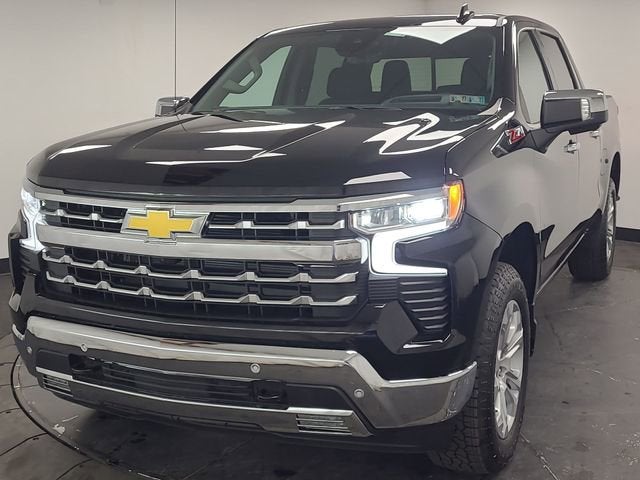2026 Chevrolet Silverado 1500 LTZ in Black — front three-quarter view