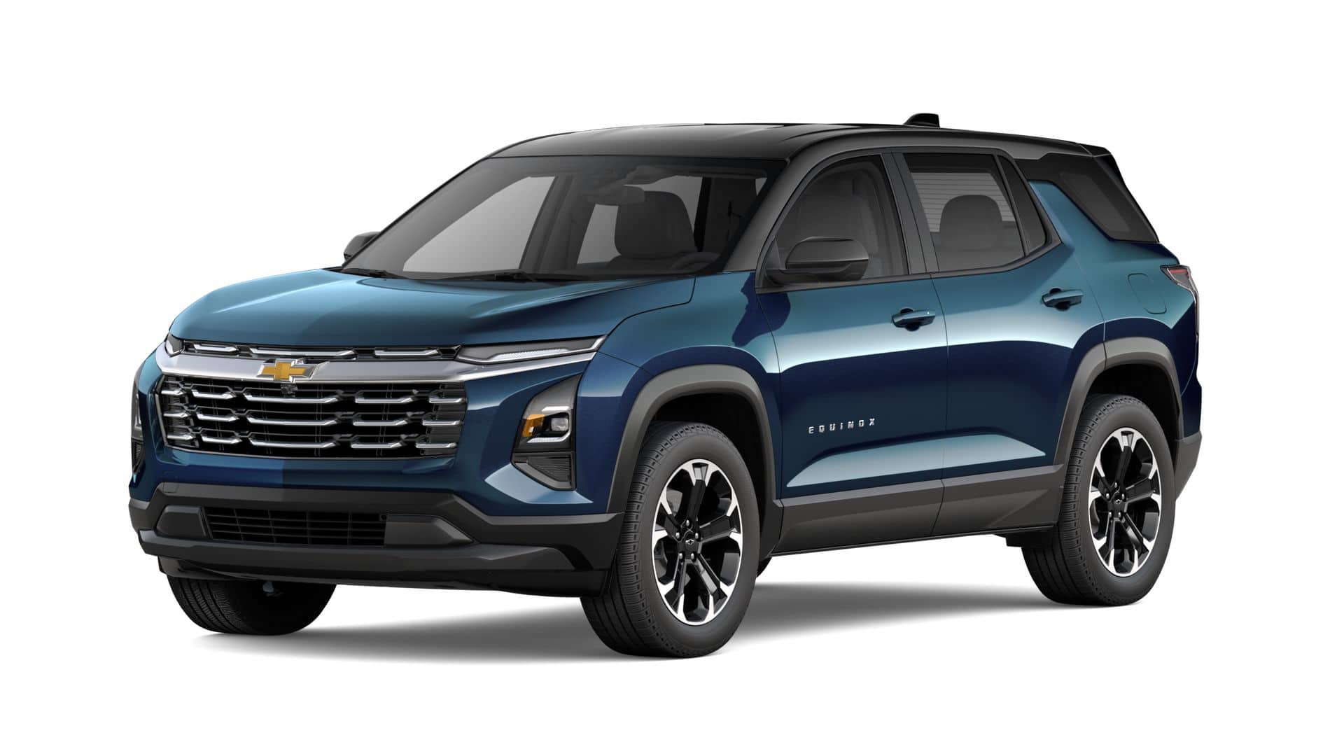 2027 Chevrolet Equinox LT in Lakeshore Blue Metallic — front three-quarter view