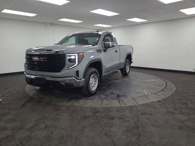 2024 GMC Sierra 1500 Pro in Thunderstorm Gray — front three-quarter view
